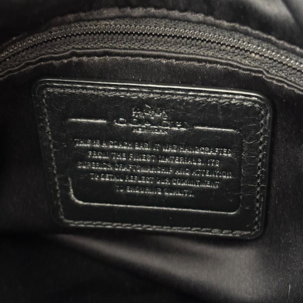 Coach Colette Signature Hobo Bag Rare Retired Black Silver Hardware - Picture 11 of 13